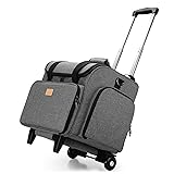 LUXJA Serger Case with Detachable Dolly, Bag with
