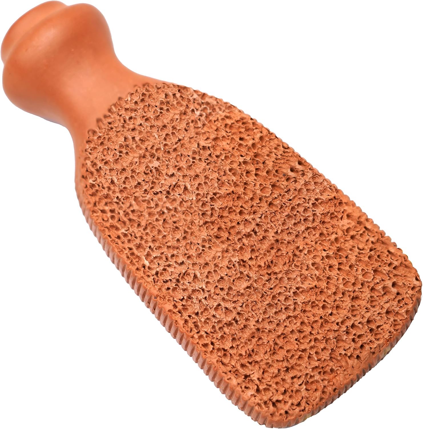 Photo 1 of QUBA LINEN Pumice Stone for Feet - 2-Sided Terra Cotta Foot Scrubber, Professional Exfoliating Clay Stone for Feet Hands Body Care - Pumice Stone for Feet Callus Remover, Brown