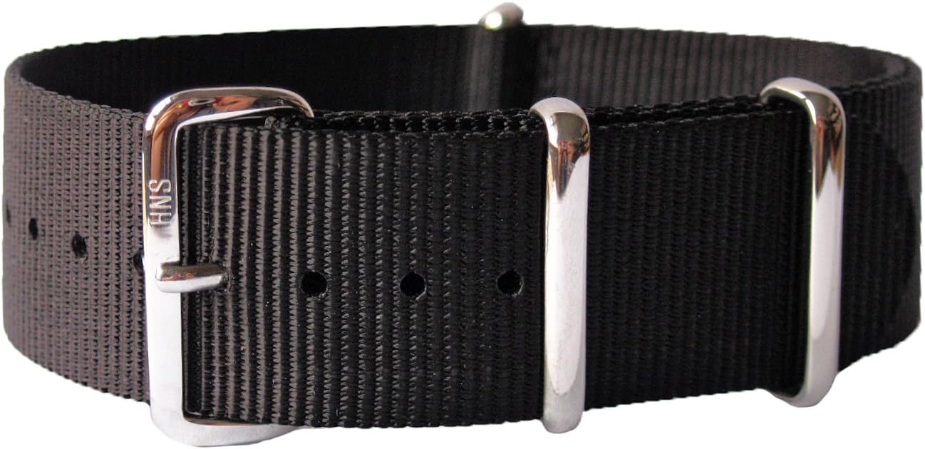 HNS Watch Straps -Choice of Color & Width (18mm,20mm, 22mm,24mm) - Ballistic Nylon Straps