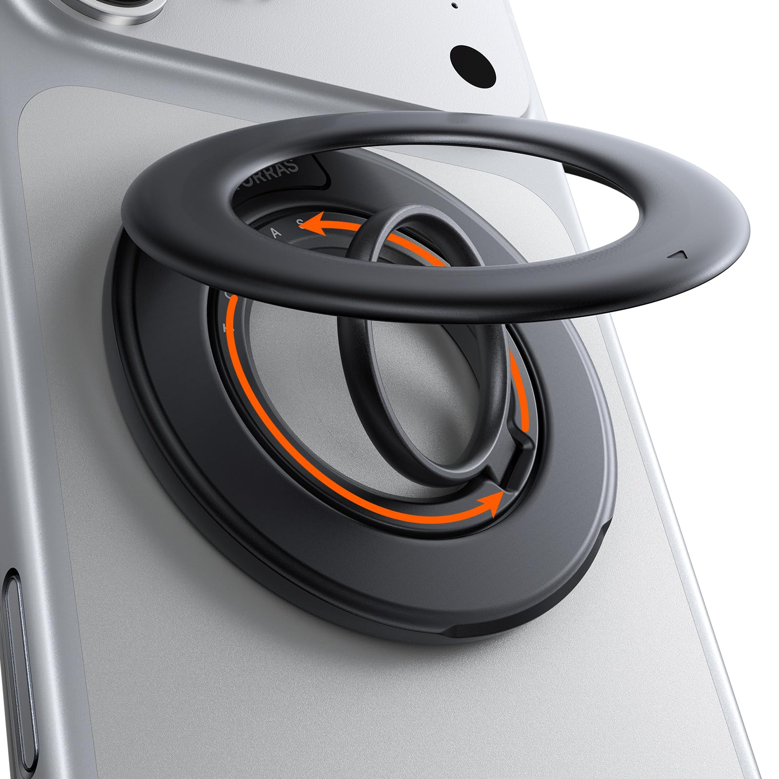 Photo 1 of TORRAS 2025 Flagship Magnetic Phone Grip Ring Holder Kickstand [2-Sided Magnetic] [360 Rotation] Fit for MagSafe Accessories for iPhone 17 16 15 14 13 12 11 Samsung, Google, Black