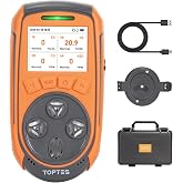 TopTes Guard-863Pro 4 Gas Monitor Multi Gas Detector for H₂S, CO, LEL, and O₂, with TFT Color Screen, Upgraded O₂ Sensor (5-Year Lifespan), USB Data Export, 18h Battery Life, Reliable for Work &amp; Home
