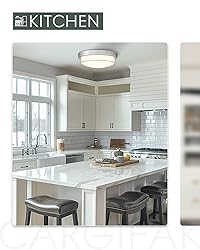 Cargifak Close to Ceiling Light Fixtures, Bushed