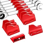 KOROICK 42-Tool Magnetic Wrench Organizer, Customizable Wrench Organizer Set for Tool Box, Wrench Holder for Tool Drawer Storage (RED, 42 PCS)