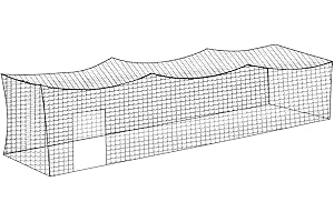 Aoneky Polyethylene Twisted Knotted Baseball Batting Cage Netting - NET ONLY - Not Include Poles and Frame Kits - Small Pro Garage Softball Batting Cage Net