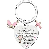 Christian Gifts Women Keychain Kit - Jesus Cross Bible Verse Religious Gifts Spiritual Pastor Christian Presents For Her Mom Easter Christmas Baptism Inspirational Gifts Coworker Grandparents