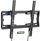 Tilt TV Wall Mount Bracket Low Profile for Most 23-55 Inch LED LCD OLED Plasma Flat Curved Screen TVs, 8 Degrees Tilting for