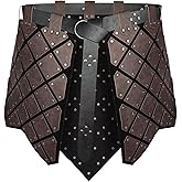 HiiFeuer Medieval Faux Leather 3PCs Waist Armor with Belt, Middle Ages Cosplay Thigh Armor, Mercenary&Knights Skirt Armor
