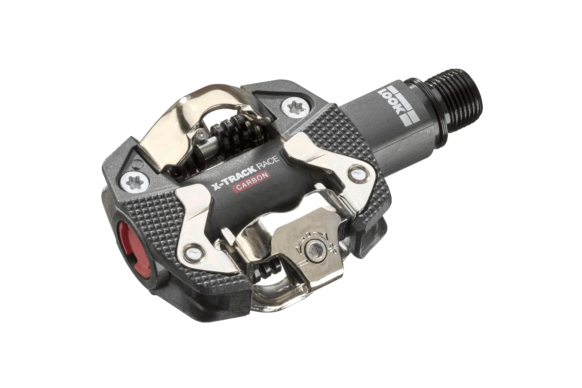 LOOK Cycle - X-TRACK Race Carbon MTB Pedals - Standard SPD Mechanism Compatible - Carbon Body - Chromoly+ Axle - Large Platform - Extremely Reliable Clipless Pedals