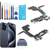 Replacement for iPhone 15 Pro Charging Port Dock Connector for iPhone 15 Pro A3102 A2848 A3101 A3104 Charging Port Replacement USB Charger Board Flex Cable Assembly Accessories with Repair Tools