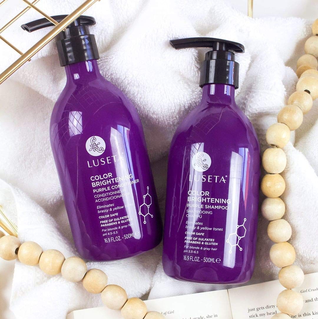 Luseta Purple Conditioner for Colored, Grey and Blonde Women's Hair - 33.8oz, Best for Curly and Damaged Hair, Sulfate & Paraben Free