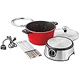 Starfrit The Rock Electric Fondue 13PC Set - 3L - Nestable Components - Quick Release Magnetic Cord - 1500W