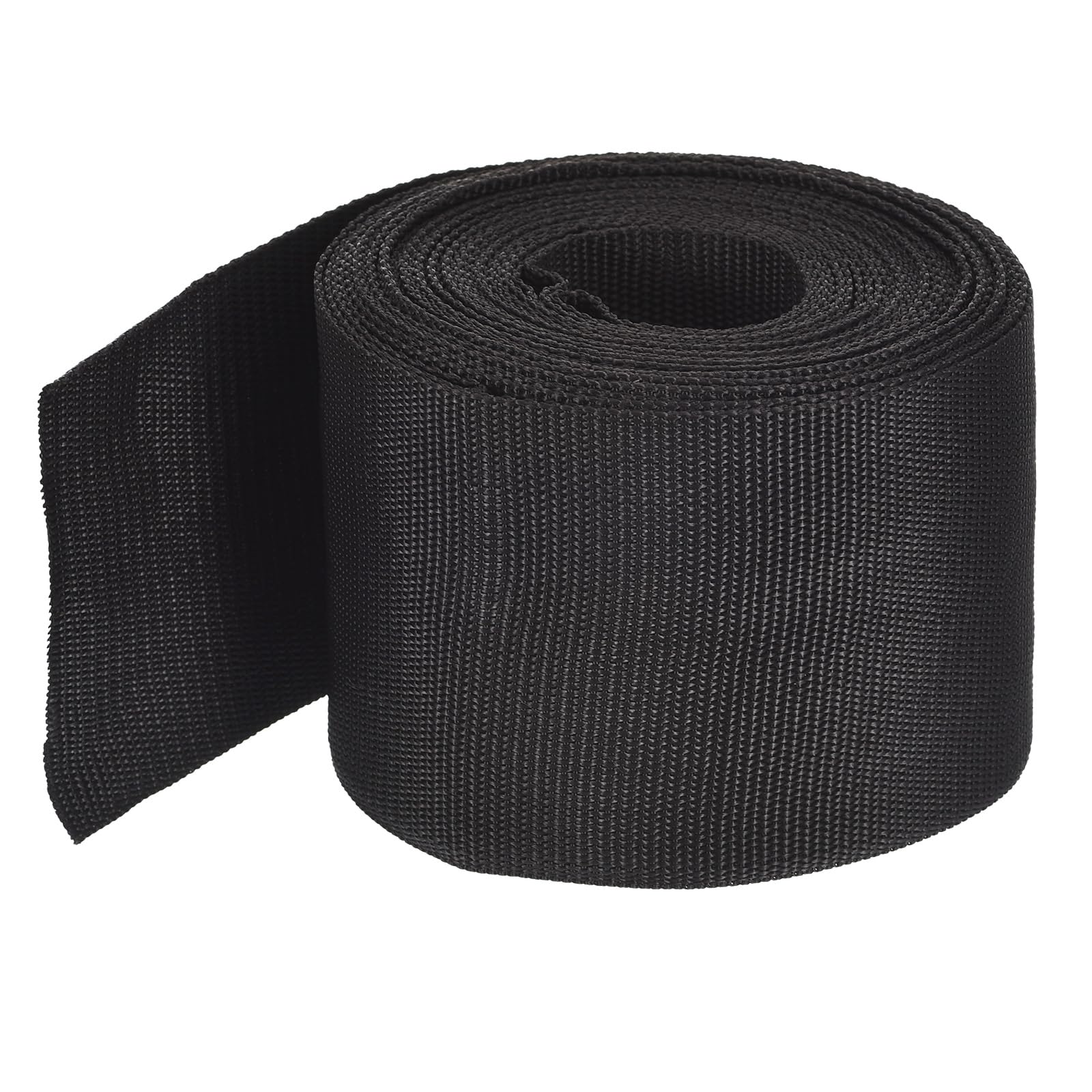 Photo 1 of MECCANIXITY Lightweight Polypropylene Webbing Strap 4" 10 Yard Backpack Strapping Band Black for Outdoor Luggage Cargo Straps