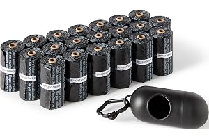 Amazon Basics Dog Poop Leak Proof Bags with Dispenser and Leash Clip, Unscented, 13