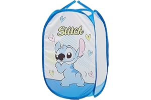 AMOLALIZ Cute Laundry Basket, Mesh Pop Up Hamper with Carry Handles, Large Capacity Collapsible Storage for Room, Dorm | Travel & Camping (Blue)