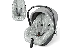 Orzbow Infant Car Seat Cover Liner, 100% Cotton Baby Seat Protector Cover, Universal Fit Carseat Liner for Travel System Car Seats, Breathable & Prevent Dirt, Machine Washable, 0-12 Months, Gray