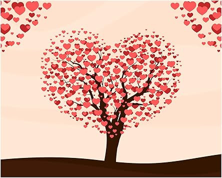 Amazon Com Valentine S Day Heart Shaped Tree Photo Backdrop