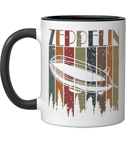 Amazon.com | Pyramid International MGB26399 Led Zeppelin (Icarus) Black Coffee  Mug, Ceramic, 11 oz: Coffee Cups & Mugs