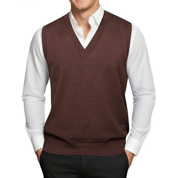 Men Women Knitted Cotton V-Neck Vest JK Uniform Pullover