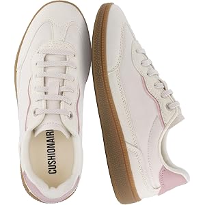 Cushionaire Bonnie Girls Tennis Shoes Lightweight Lace-Up Kids Sneakers