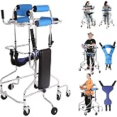 Adult Walker for Seniors &amp; Hemiplegia Rehabilitation - Adjustable Height, Standing Mobility Aid with Anti-Recline &amp; Lower Limb Training Support, Suitable for Height 59-73 inch (150-185 cm)
