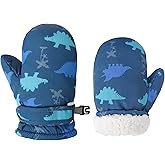 Fynnsure Toddler Mittens Lined Fleece Snow Gloves for Boys Girls Kids Winter Ski Gloves Baby Mittens