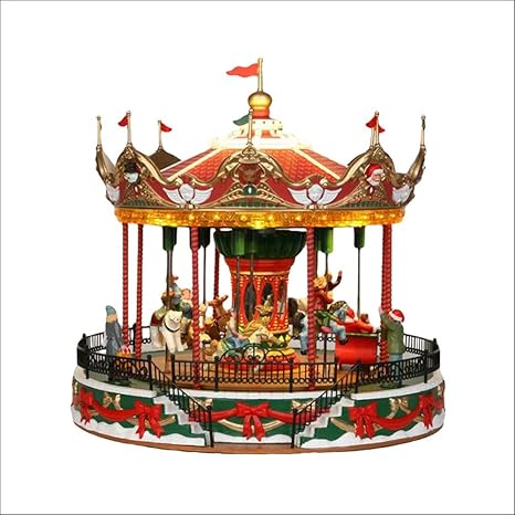 Lemax Christmas Village Santa Carousel By Lemax Amazon Co Uk