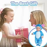 Carreuty Blue 14-17 Inch Doll Clothes Overalls 3-Piece Set with Hanger Socks view 7