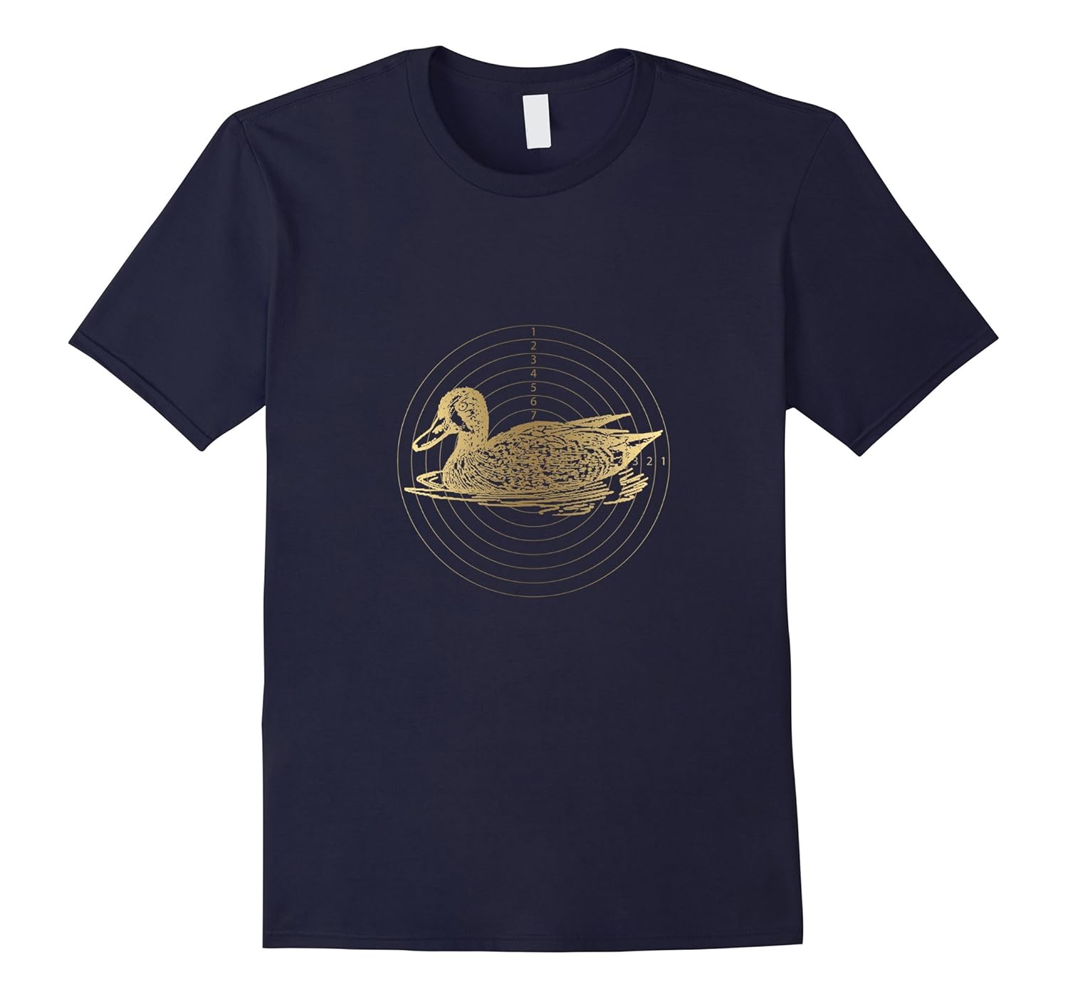 Duck Hunting T-Shirt Golden Crosshairs and Duck Target Shirt-Rose