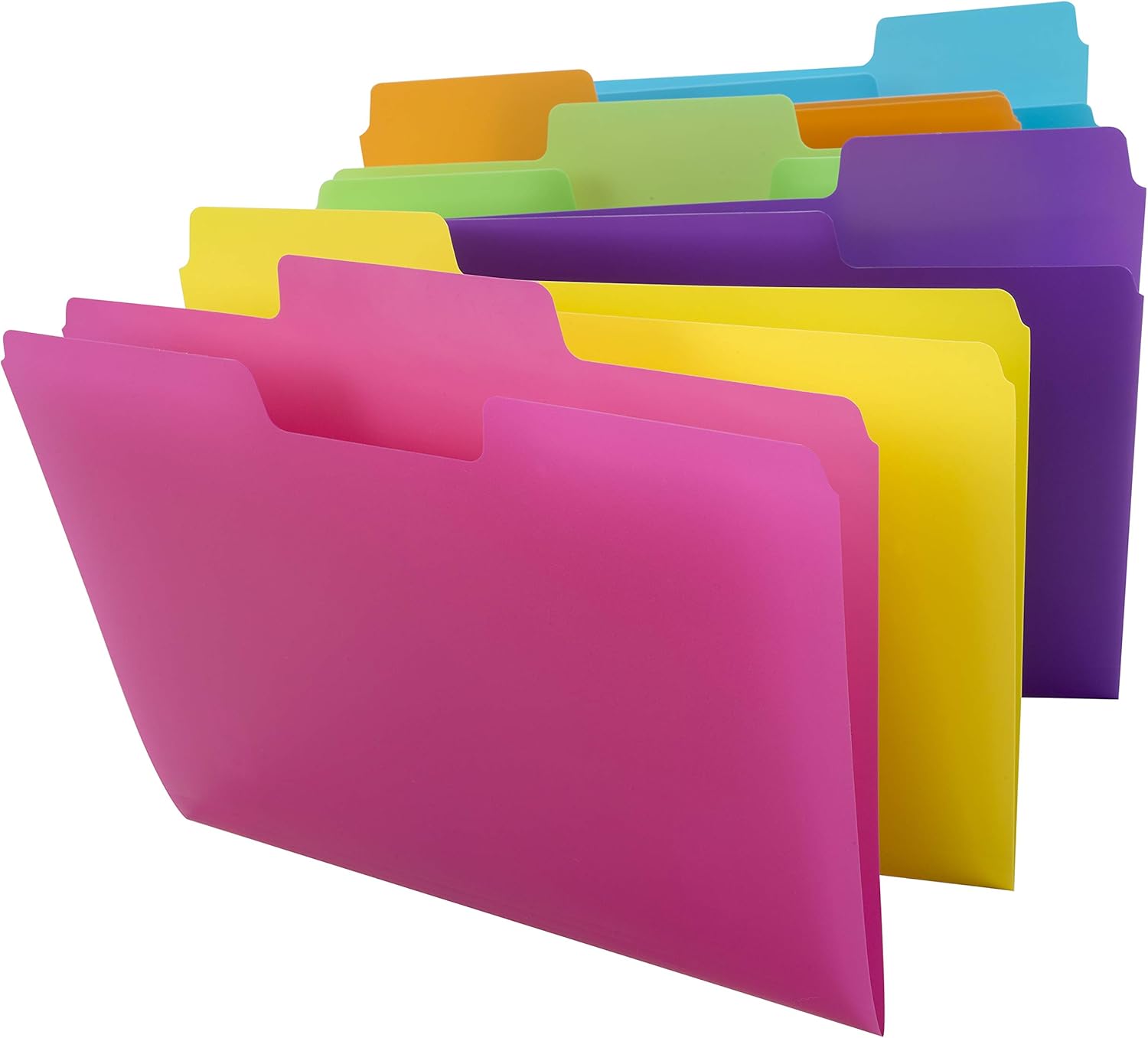 Smead SuperTab File Folder, Oversized 1/3-Cut tab, Letter Size, Poly, 18 per Pack (10515) : Office Products