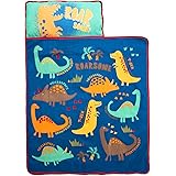 Funhouse Dinosaurs Kids Nap Mat Set – Includes Pillow and Fleece Blanket - Great for Girls Napping During Daycare, Preschool,