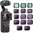 NEEWER Magnetic ND & CPL & Effect Filter Set for DJI OSMO Pocket 3, 14 Pack HD CPL ND8 ND16 ND32 ND64 ND128 ND256 ND1000 ND8/PL ND16/PL ND32/PL ND64/PL Light Pollution Reduction, Black Diffusion 1/4