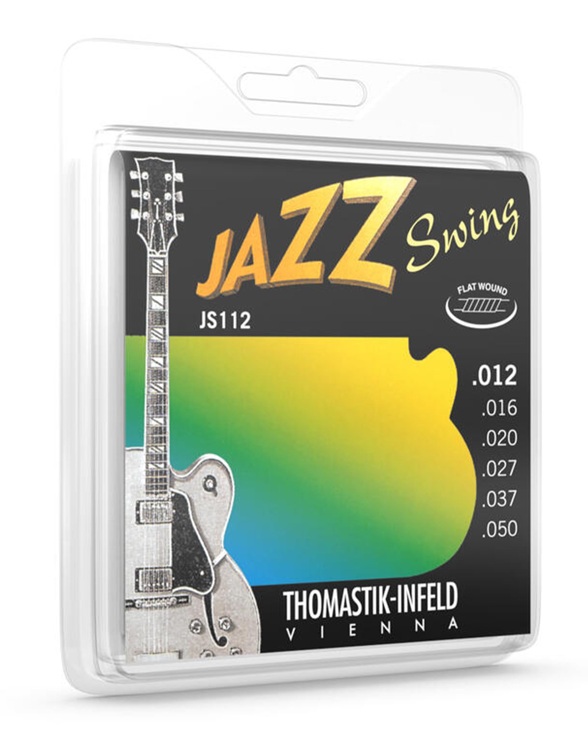 Thomastik 676727 Strings for Electric Guitar Jazz Swing Series Nickel Flat Wound, JS112 Med Light 12-50