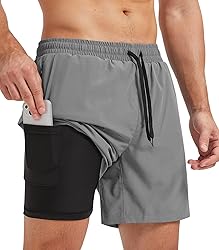 Surenow Men's Athletic Running Shorts Lightweight