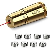 EZshoot Bore Sight 9mm Red Laser Boresighter with 4 Sets of Batteries