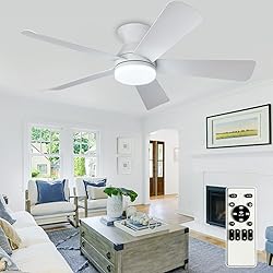 Depuley Modern Ceiling Fan with Light: 42-Inch