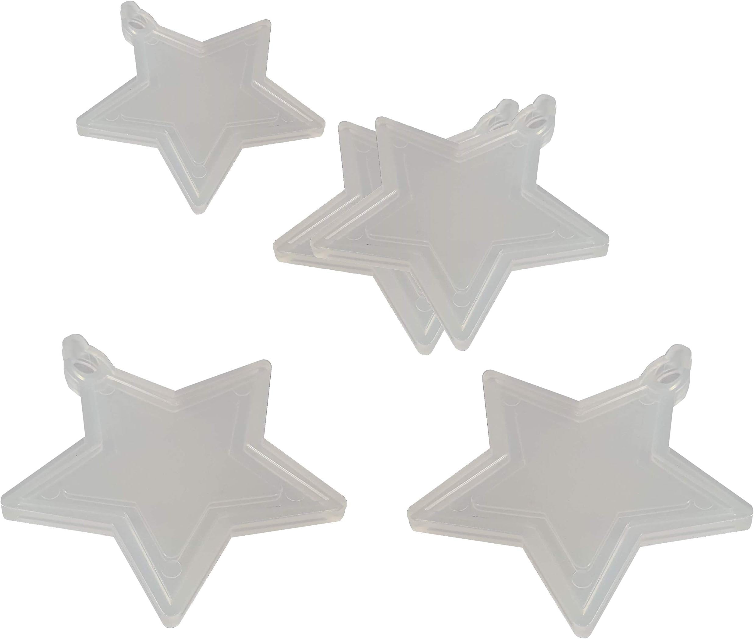 INERRA Balloon Weights for Helium Balloons - 20 Pack - Star Shape - Choice of 20 Colours (Clear)