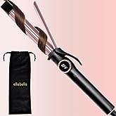 ELLA BELLA® Slimline Curling Iron 1 Inch - Professional Curling Wand with Dual Voltage, Titanium Coating, for Long-Lasting Curls and Reliable Styling
