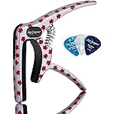 Leo Jaymz Heavy Duty Capo for Acoustic & Electric Guitars, made of Zinc Alloy Metal. Fits Bass, Classical Guitar, Ukulele, Ma