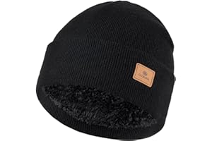 Ocatoma Winter Beanie for Men Women Toque Cuffed Thick Knit hat Fleece Lined Ski Hats Stocking Cap Outdoor Unisex