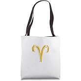 Aries Zodiac Sign Birthday March April Horoscope Symbol Gift Tote Bag