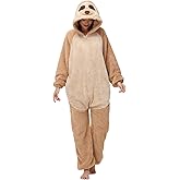 Très Chic Mailanda Unisex Fleece Animal Adult Onesie Costume Pajamas Zip Up Plush Sleepwear Loungewear