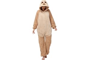 Très Chic Mailanda Unisex Fleece Animal Adult Onesie Costume Pajamas Zip Up Plush Sleepwear Loungewear