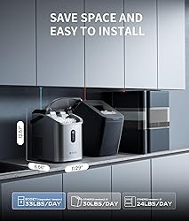 ecozy Nugget Ice Maker Countertop, Smart Portable