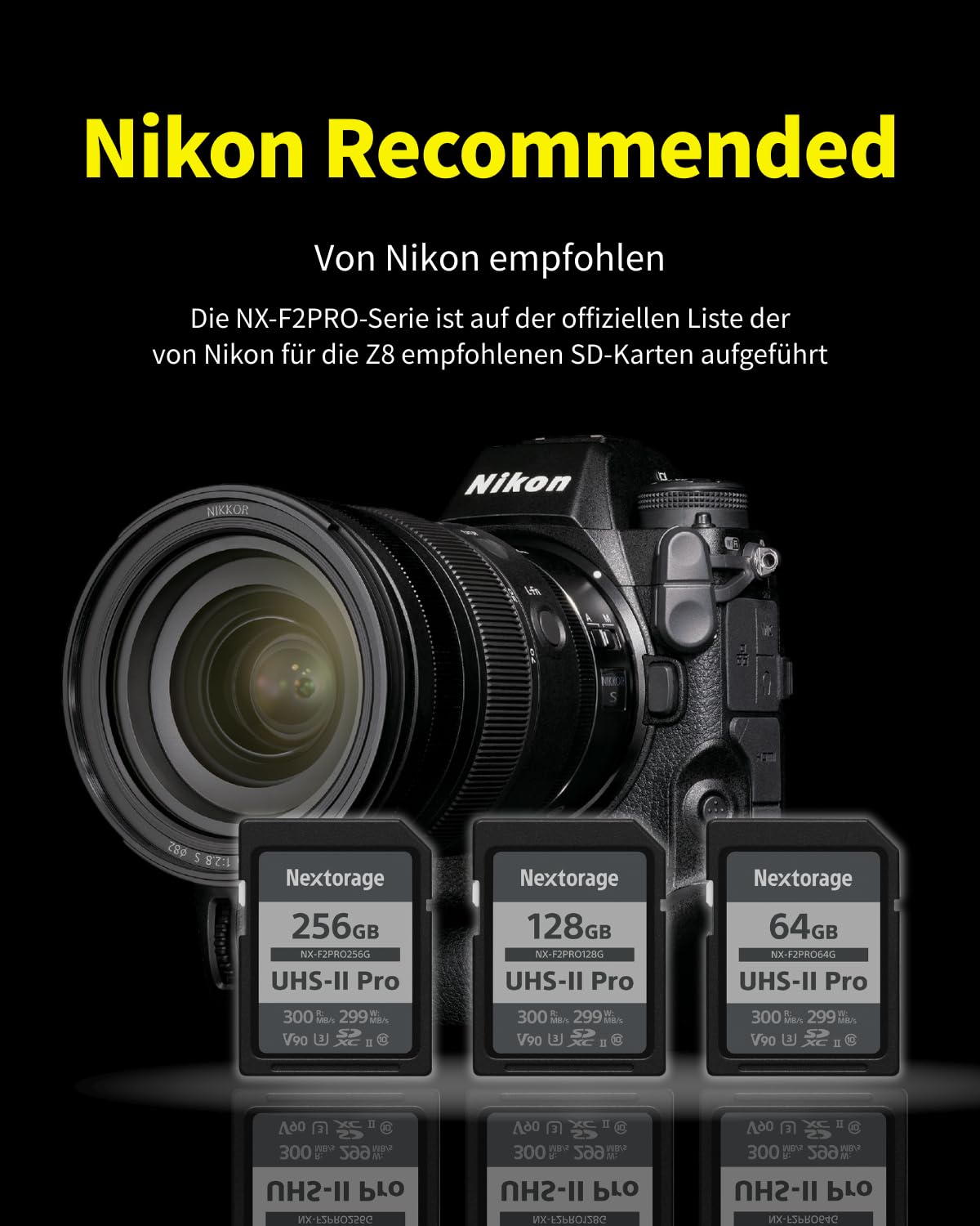 Nextorage SD Karte 256GB UHS-II SDXC, japanische speicherkarte datenspeicher SD Card, Kamera Zubehör für Nikon/Canon/Sony/Fujifilm/Nintendo Switch, F2PRO NX-F2PRO256G 4