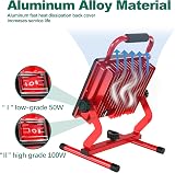 HYCHIKA 100W LED Work Light 12000LM IP65 6500K Foldable Stand 2m Cable view 5