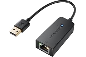 Cable Matters USB to Ethernet Adapter Supporting 10/100 Mbps Ethernet Network in Black