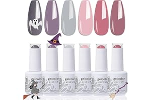 Arte Clavo Gel Nail Polish Set-Nude Gray Pink Series 6 Colors Collection Winter Fall Gel Polish Soak Off LED Gel Nail Art Manicure Christmas Gifts Holiday Salon 634…