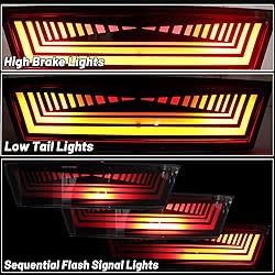 PGTOPONE Smoked LED Rear Bumper Reflectors Fog