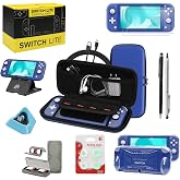 Switch Lite Case 16-in-1 Accessories Bundle for Nintendo Switch Lite (2019) | Carrying Case,TPU Case Cover with Screen Protector,Charging Dock,Playstand, Game Card Case, USB Cable, Stylus,Thumb Grip Caps