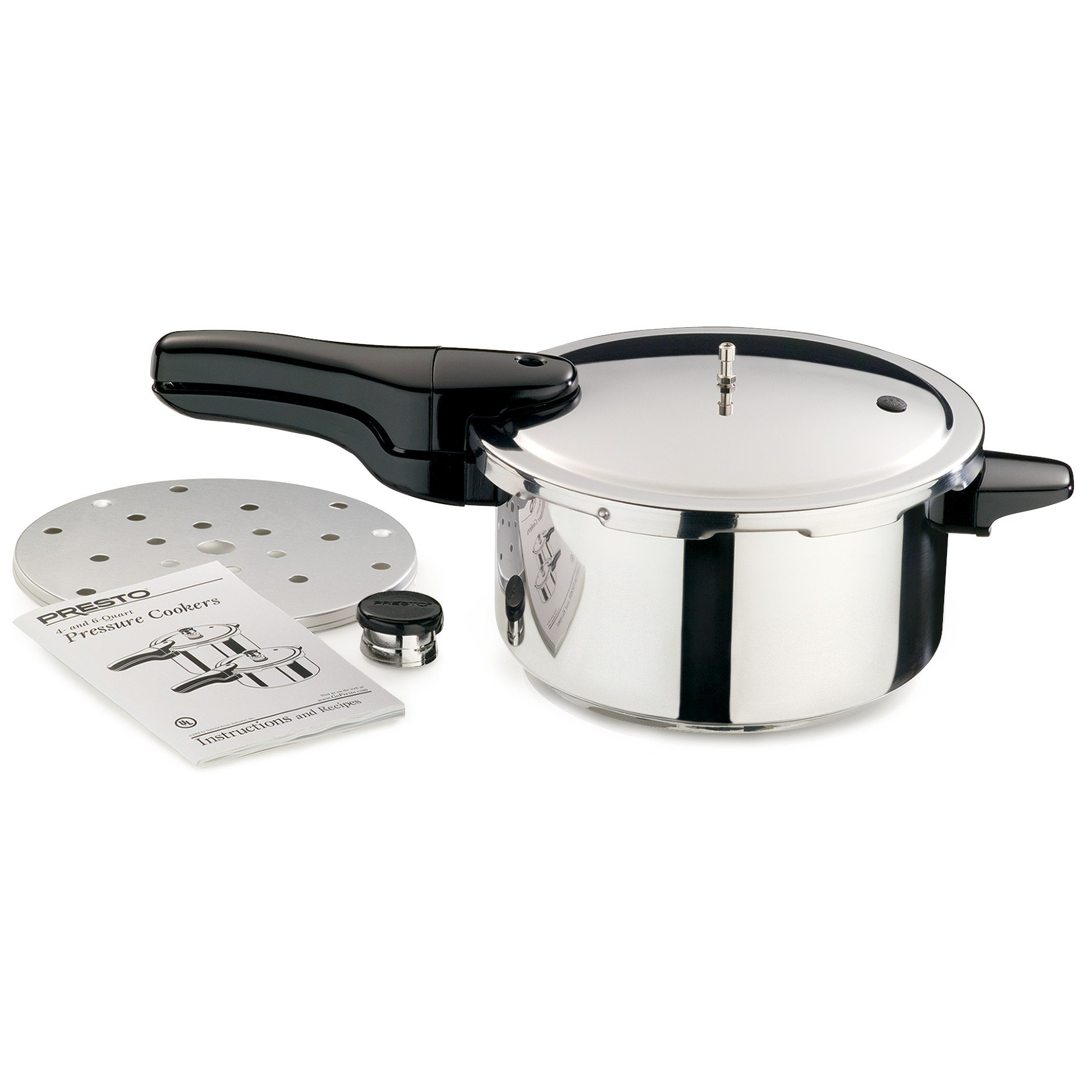 Presto 01341 4Quart Stainless Steel Pressure Cooker 885876993041 eBay